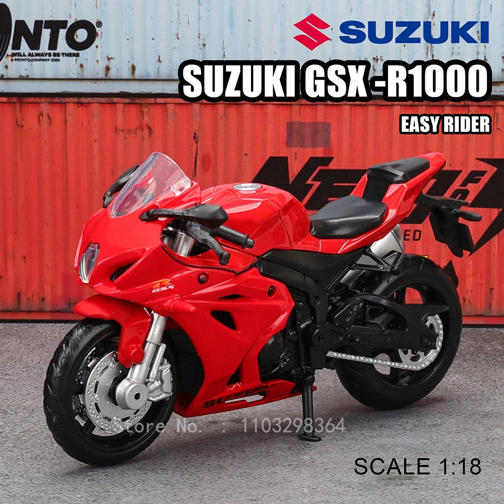 "MSZ 1:18 Die-Cast Motorcycle Model | Kawasaki Ninja H2R, Suzuki, Yamaha | Perfect Toy Gift & Static Display"