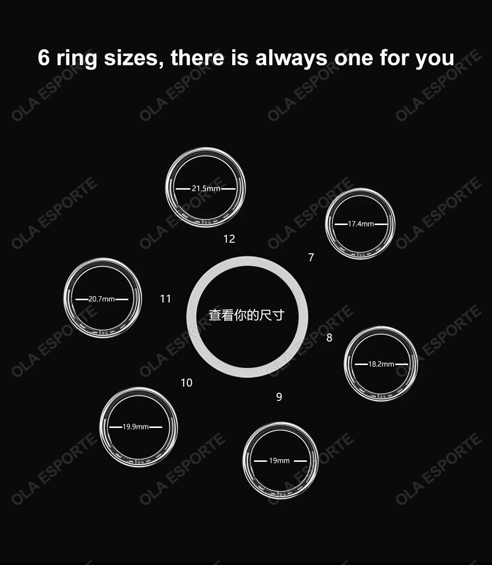 2024 New Smart Ring Men Women Military Grade Titanium Steel Shell Sleep Health Monitoring IP68&3ATM Waterproof Multi-sport Modes