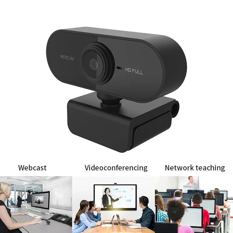 "HD USB Computer Camera with Built-In Microphone | Perfect for Video Calls & Online Meetings"