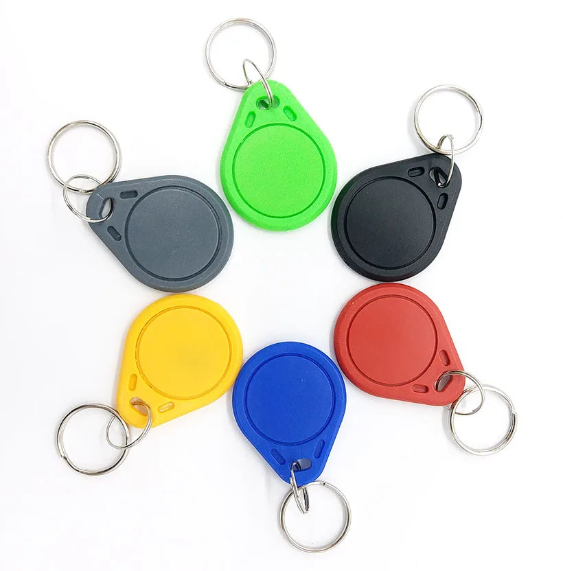 5pcs 13.56MHz RFID UID Tag Token Copy Keykobs Changeable Attendance Management Keychain For Clone 1k S50 Writable