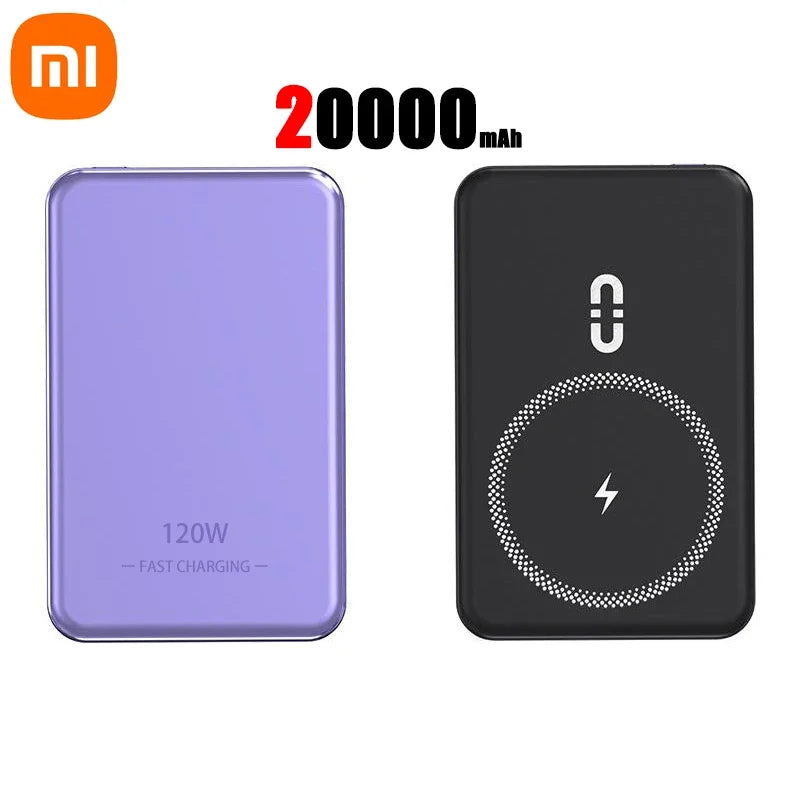 Xiaomi 120W Magnetic Power Bank 50000mAh Large Capacity Wireless Fast Charger for iPhone Samsung Xiaomi Portable Power Supply