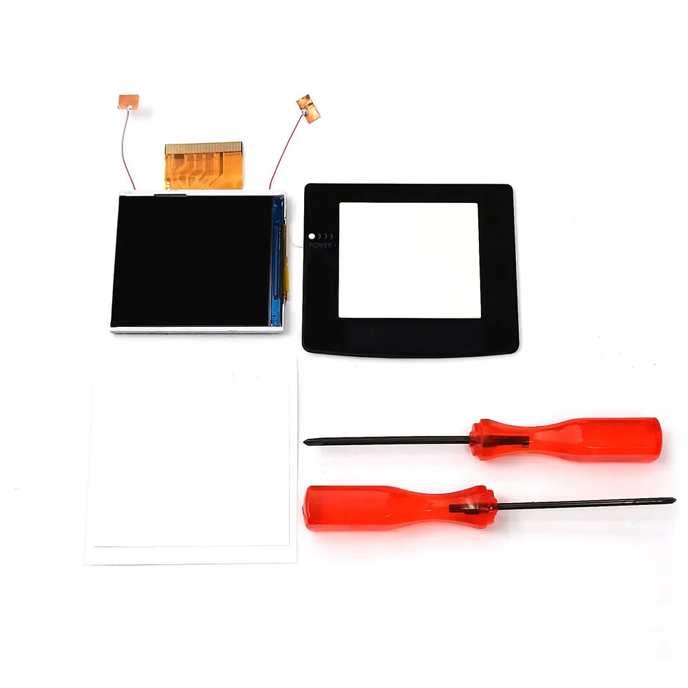 2023 Newest Real Drop In 2.45" GBC Retro Pixel HD IPS Backlight LCD Kit For Gameboy Color GBC No Need Welding and Trim Shell