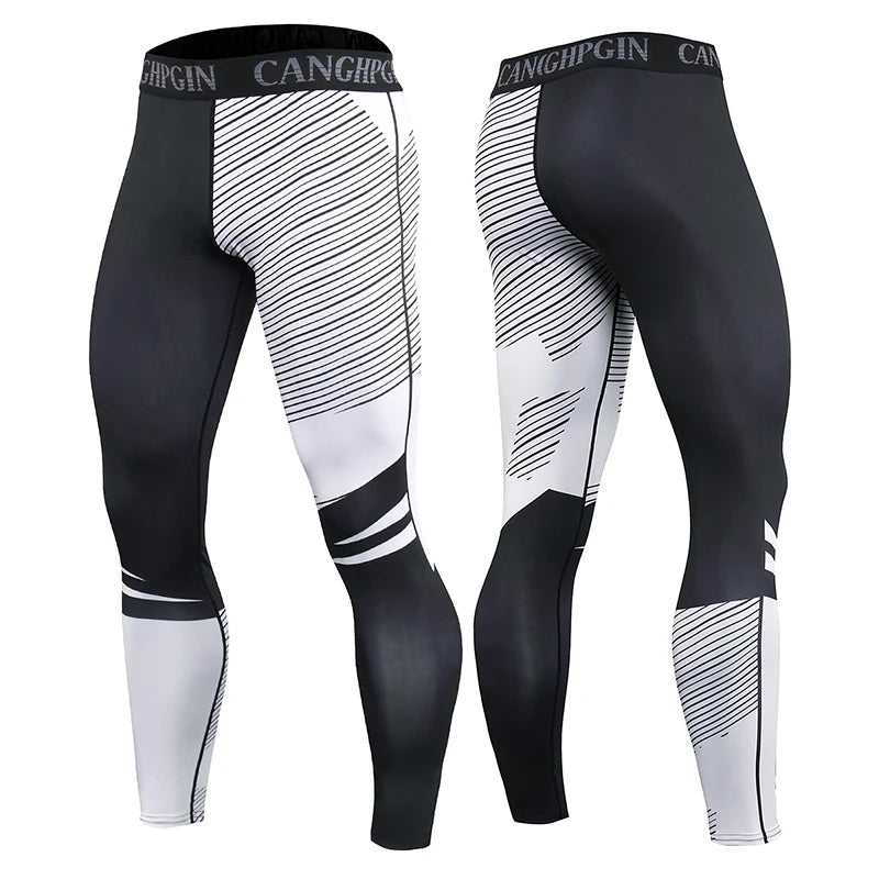 Men's Running Leggings Sportswear Quick Dry Gym Fitness Tights Workout Training Jogging Sports Trousers Compression Sport Pants