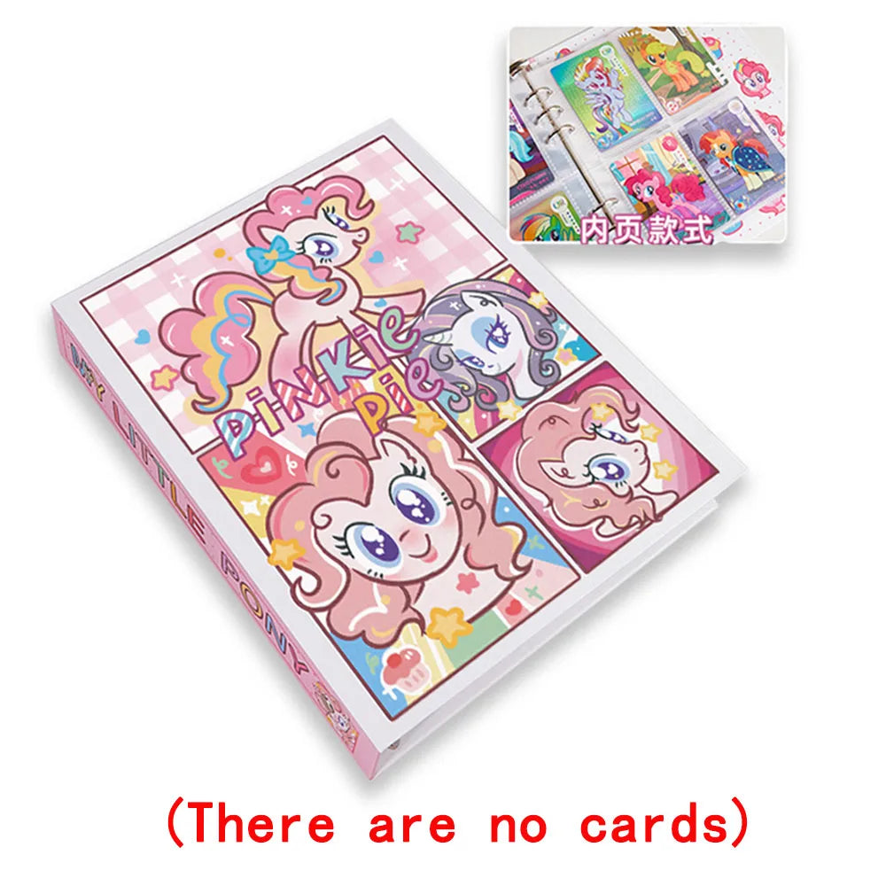 20pcs Card Album Book My Little Pony Twilight Sparkle Rainbow Dash Rarity Letter Holder Binder Card Notebook Collection Toy