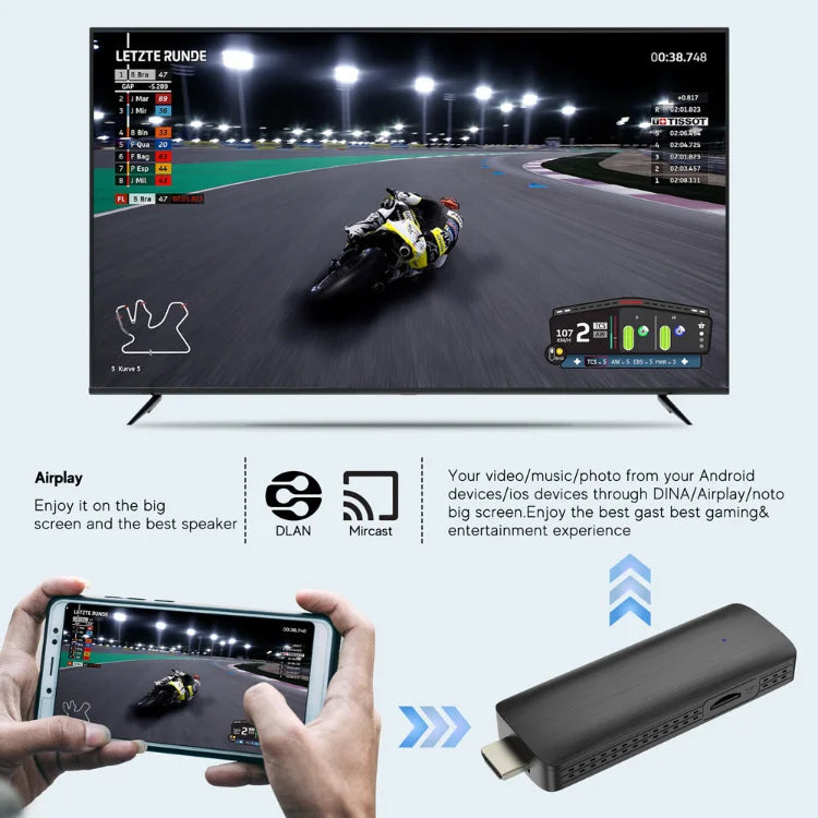 VONTAR DQ03 Mini TV Stick Android 10 QuadCore 1G8G  2G16G Support 4K@60fps HDR10+ 2.4G&5.8G Dual Wifi TV BOX Android 10.0