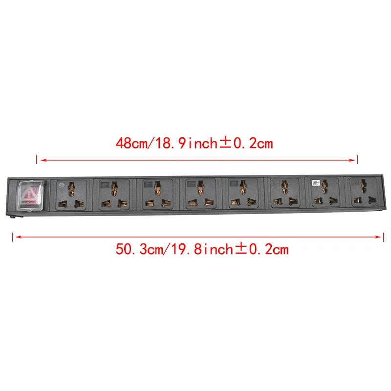 IEC-C14 port PDU power strip 2-9 Unit Universal output socket Network Cabinet Rack Switch wireless Electrical Socket