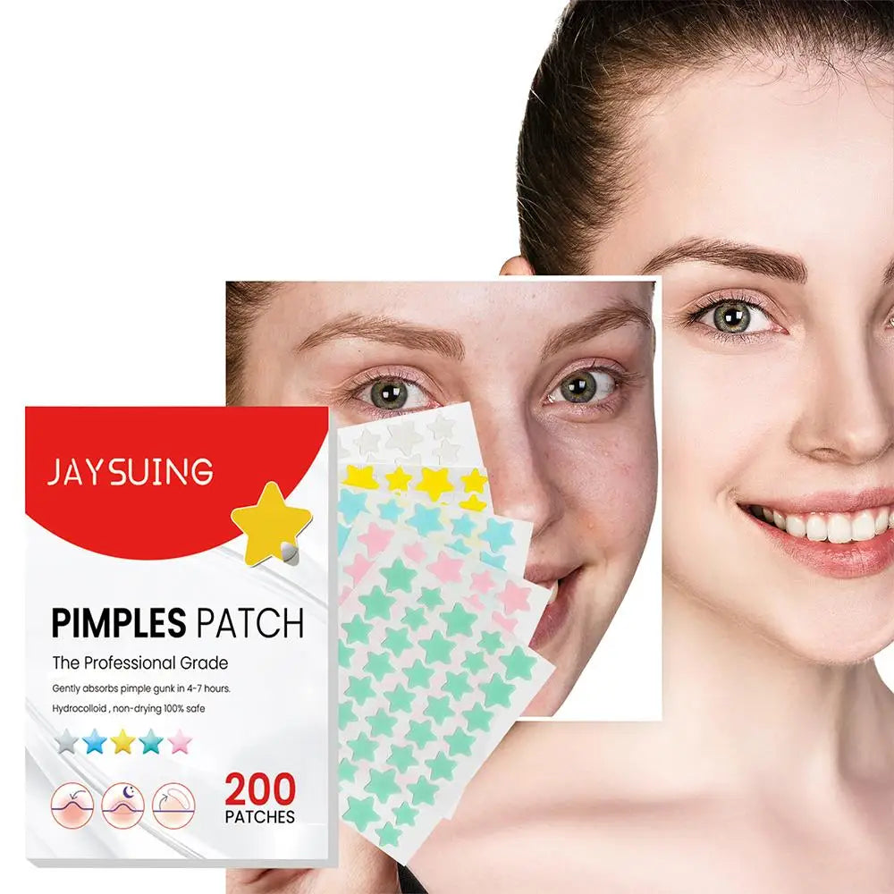 200pcs Star Pimple Patch Acne Invisible Acne Removal Stickers Originality Concealer Face Spot Beauty Skin Care Makeup Tools