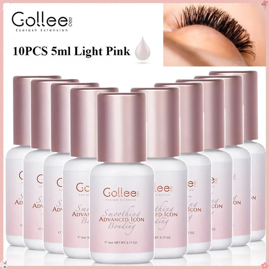 Gollee 10/12PCS Lash Glue Jelly Powder Glue 5ml Eyelash Extension Supplie Makeup Tools Bonder accelerator Lash Super Bonder Lash