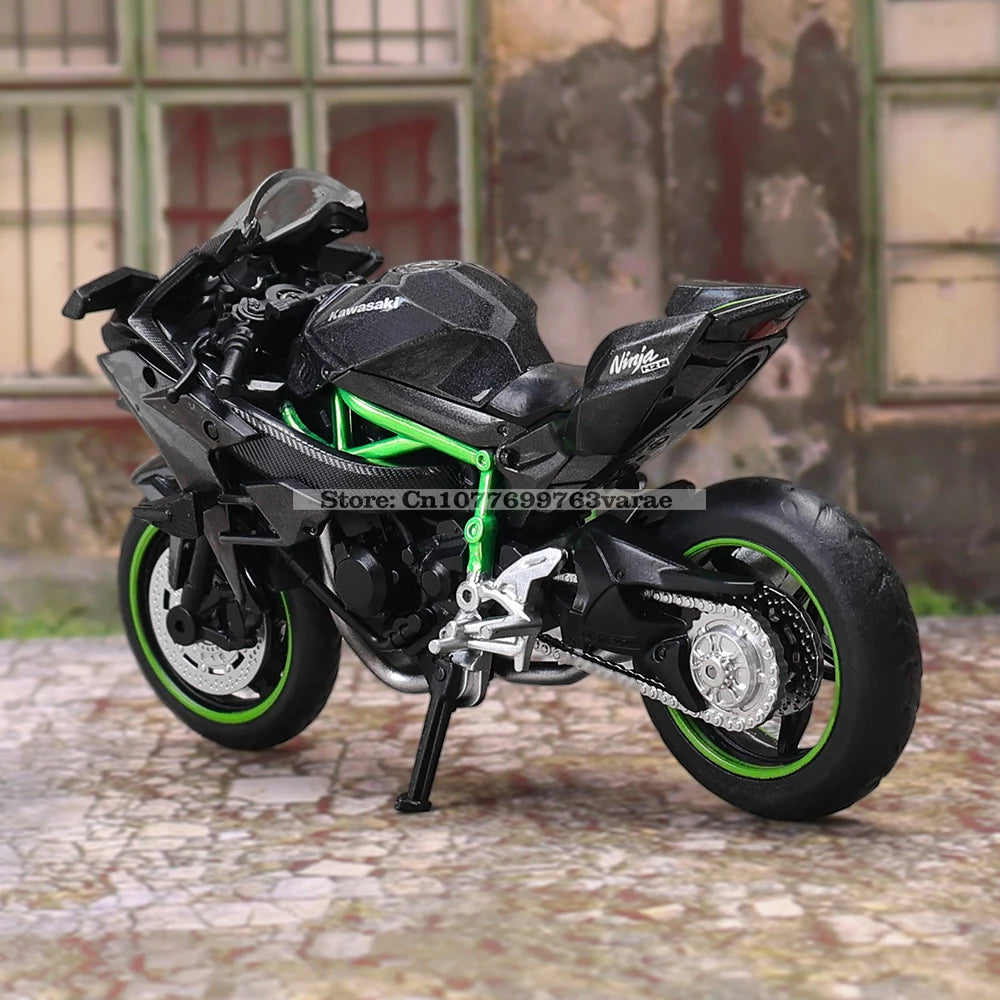 "MSZ 1:18 Die-Cast Motorcycle Model | Kawasaki Ninja H2R, Suzuki, Yamaha | Perfect Toy Gift & Static Display"