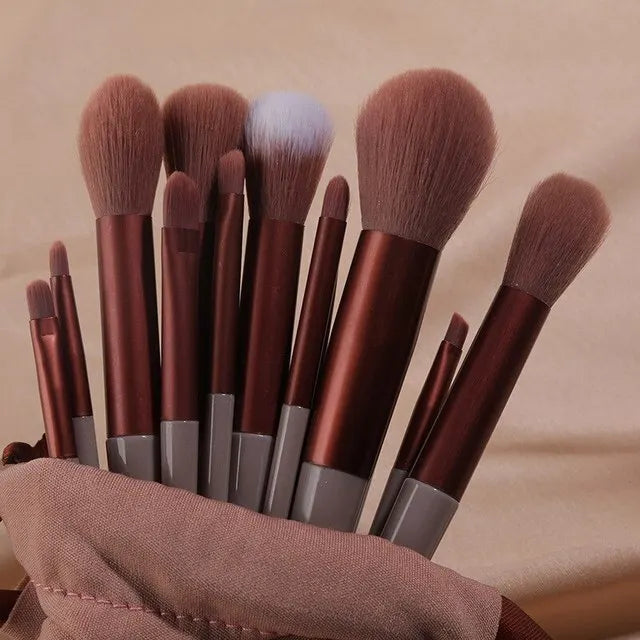 13PCS Makeup Brush Set Eyeshadow Foundation Blush Blending Beauty Brushes Soft & No Poking The Eyelids High Quality Makeup Tools