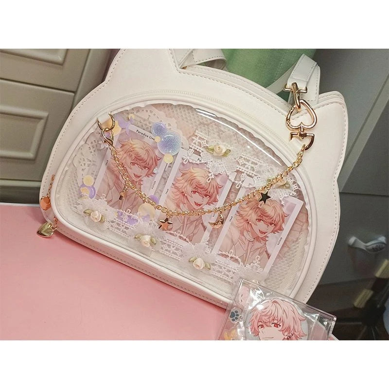 New Trendy Fashion Cartoon PU Ita Bags Chic Designed JK Uniform Shoulder Bags Sweet Bow Eleagnt Lolita Girls Handbags Kawaii