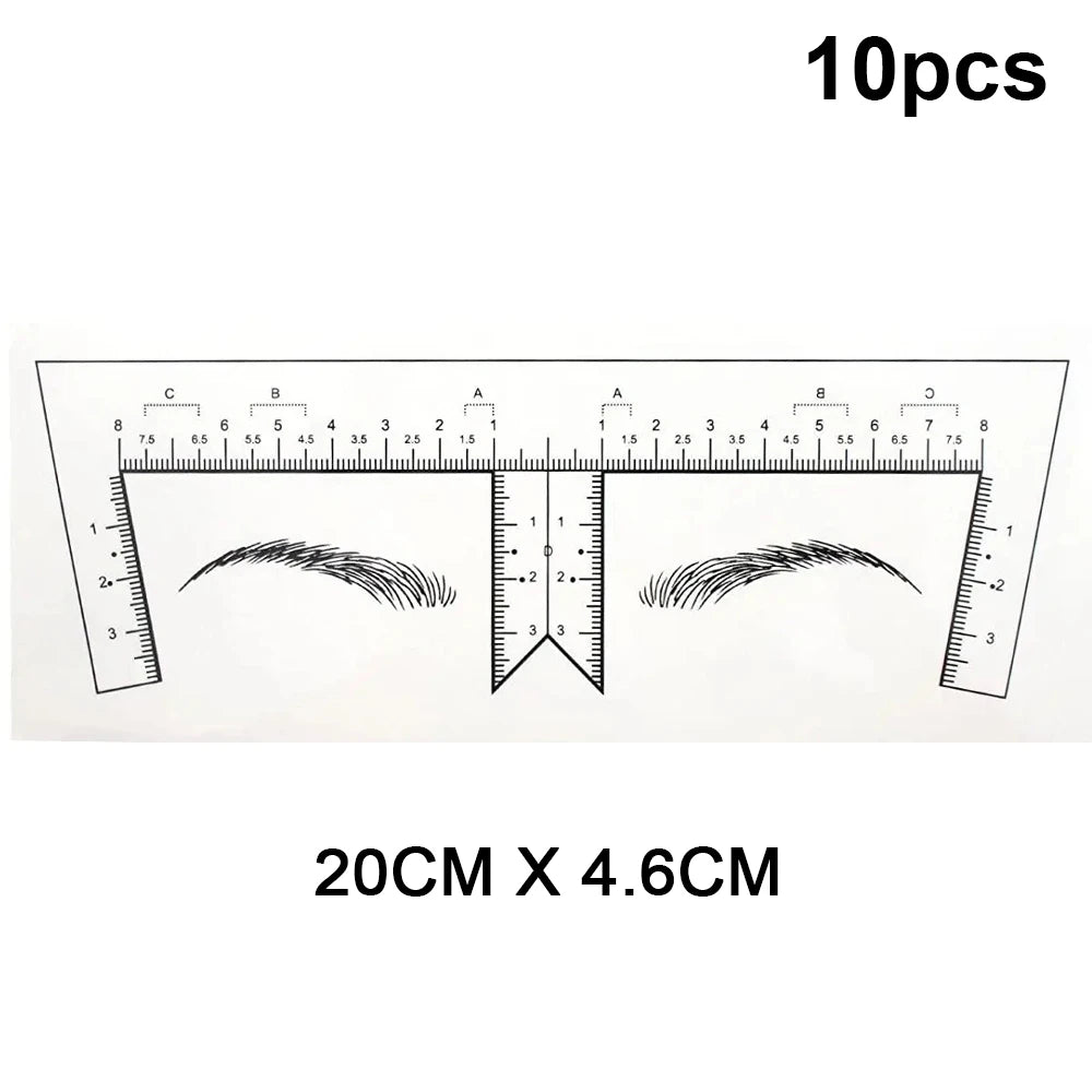 10/20/30pcs Disposable Tattoo Eyebrow Ruler Sticker with Brow Shape Eyebrow Ruler for Permanent Makeup Tools