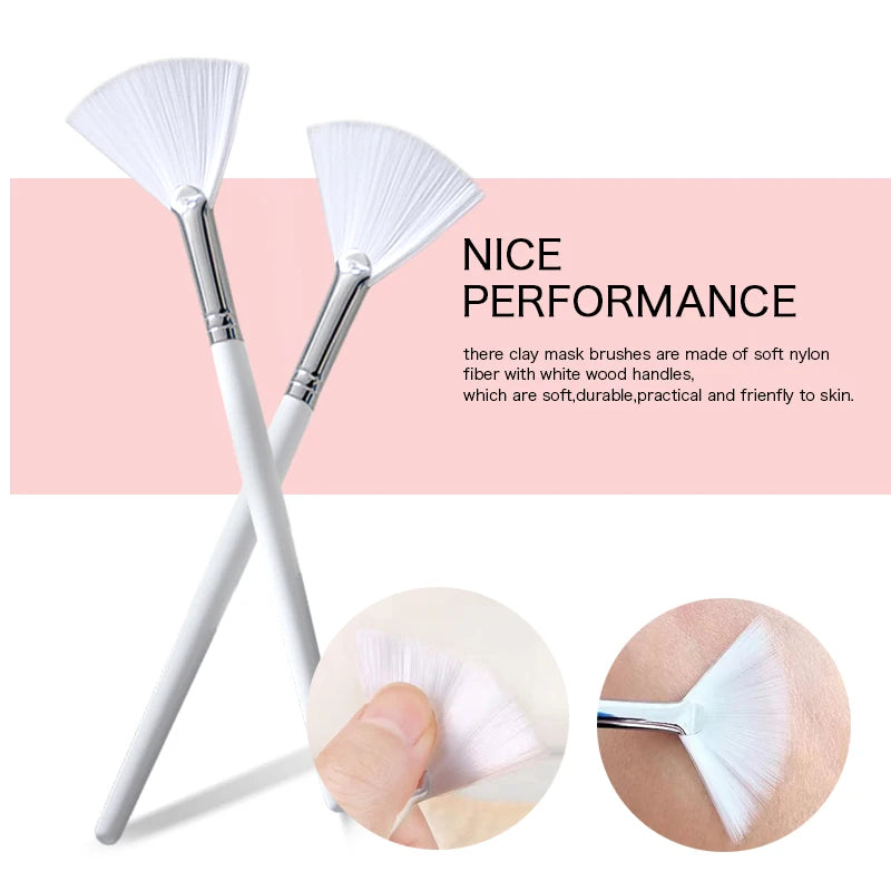 Fireflies DIY Face Mask Brush Set Soft Applicator Brushes Makeup Tools Includes Soft Fan Facial Brushes Acid Applicator Brush