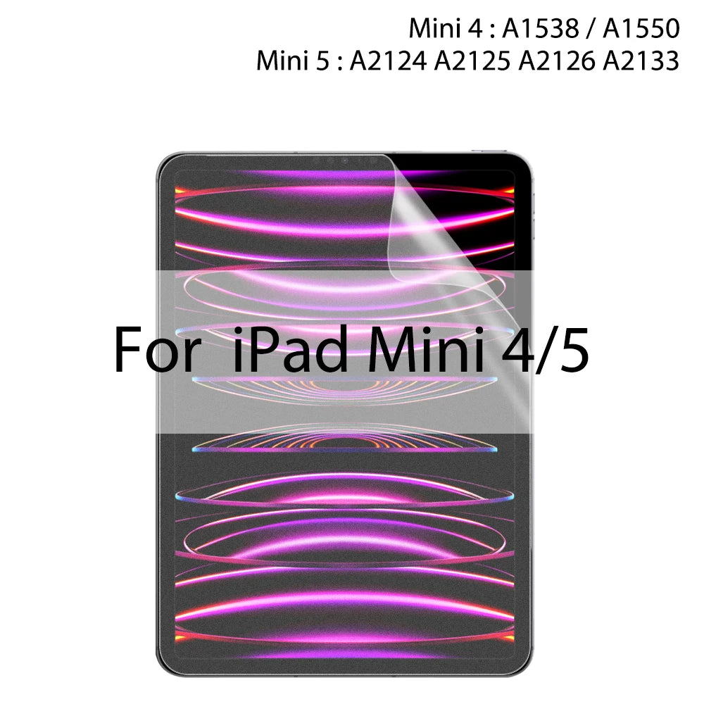 Paper Film Like Screen Protector PET For iPad 9.7 Air 2 3 10.5 Air 4 5 10.9 Pro 11 12.9 10.2 10 9th 8 7th Gen Mini 1 2 3 4 5 6