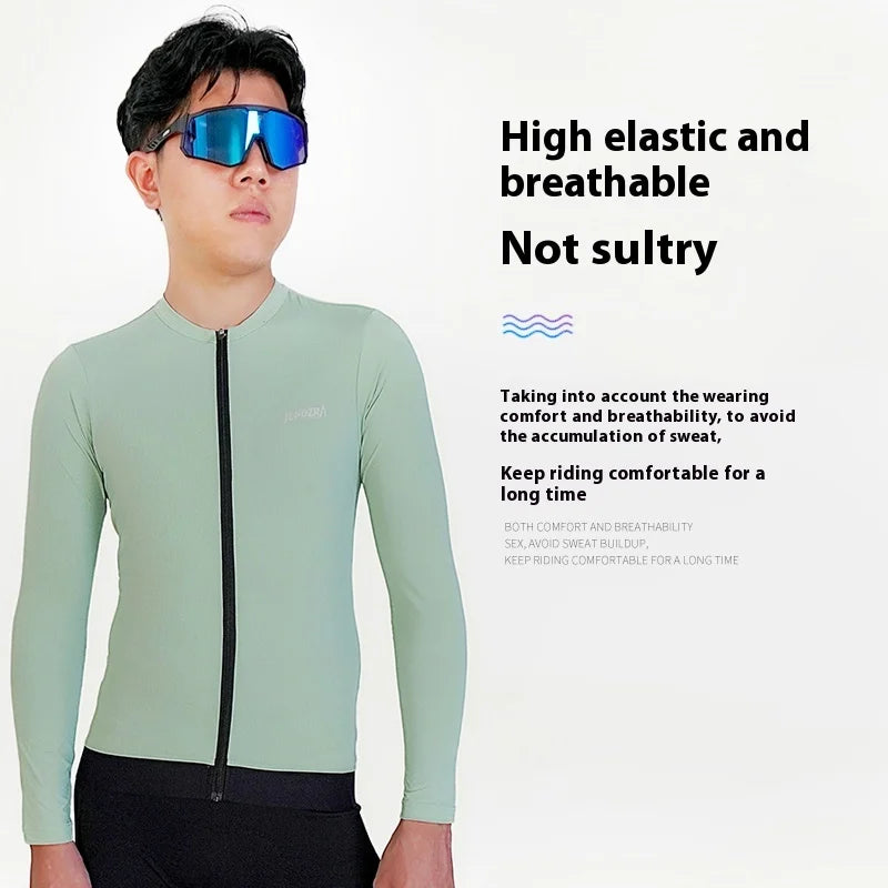 JEPOZRA Cycling Jersey Long Sleeve Summer Pro Aero Slim Fit Long Sleeves Cycling Jersey Men Women Breathable Man Cycling Maillot