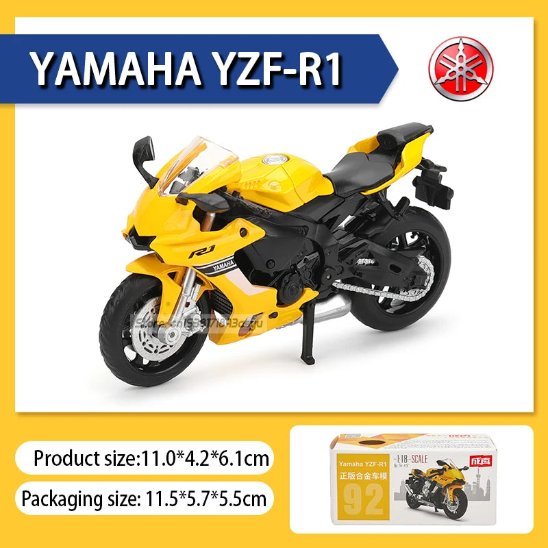 "MSZ 1:18 Die-Cast Motorcycle Model | Kawasaki Ninja H2R, Suzuki, Yamaha | Perfect Toy Gift & Static Display"