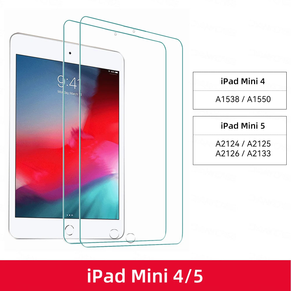 2Pcs Tempered Glass Screen Protector For Ipad Pro 13 12.9 11 6th M4 M2 Air 6 5 4 3 2 1 9th 10th Gen Mini 6 7 10.9 10.2 9.7 Film