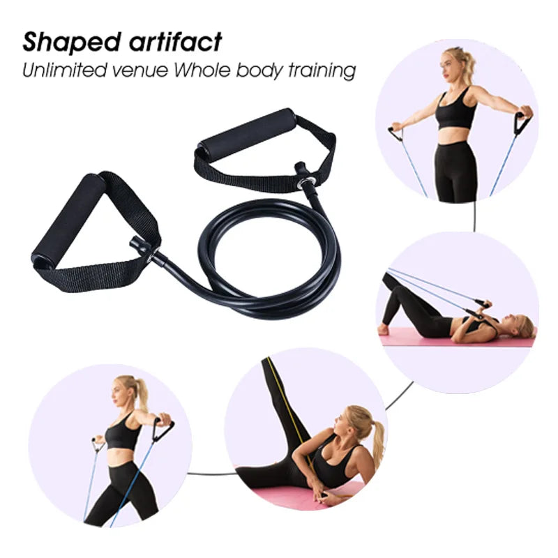 Resistance Bands With Handles Exercise Workout For Men Women Strength Training Equipment At Home 5 Levels Tube Band Pull Rope