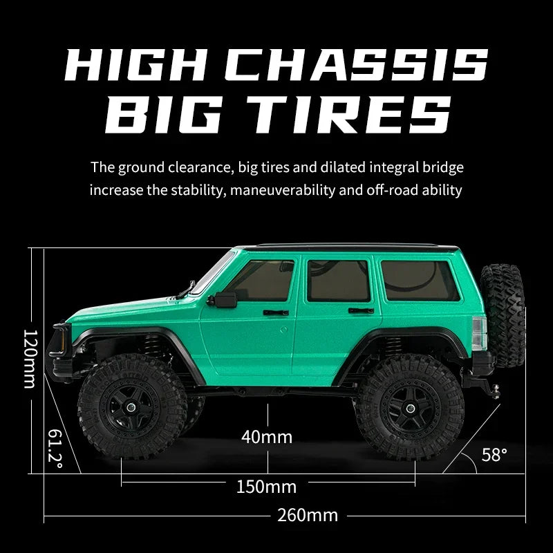 JJRC C8809 1:18 Full Scale Simulation Model Jeep RC Car 2.4G 4WD Motor Pickup Climbing Off-Road Model Car Toys