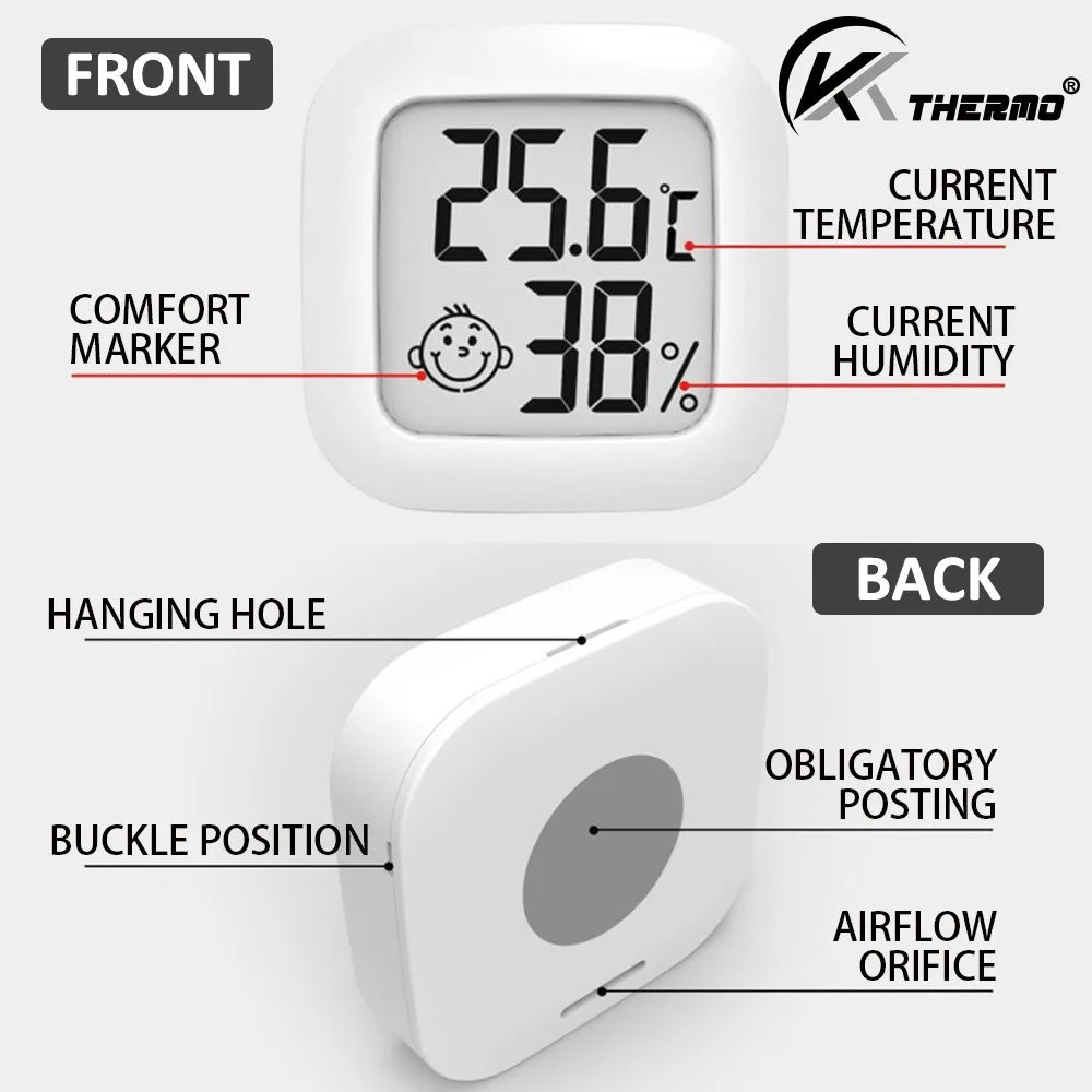 Digital Thermometer Hygrometer Indoor Room Temperature LCD Electronic Humidity Meter Sensor Gauge Weather Station For Home