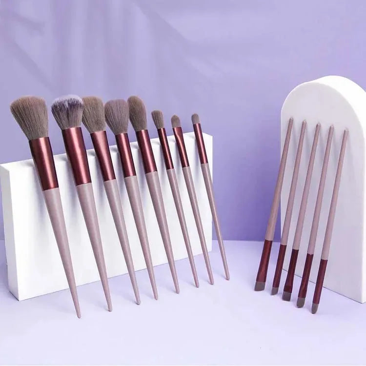 13PCS Makeup Brush Set Eyeshadow Foundation Blush Blending Beauty Brushes Soft & No Poking The Eyelids High Quality Makeup Tools