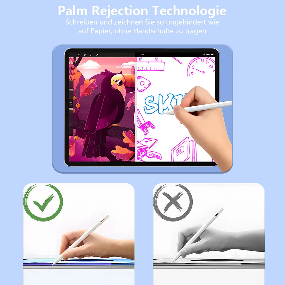 "Palm Rejection Stylus for iPad | Apple Pencil Alternative for Pro, Air, Mini | Compatible with 1st & 2nd Generation iPads | Perfect for Note-Taking & Drawing"