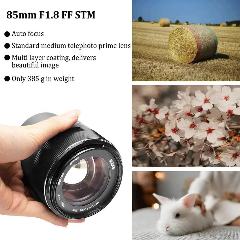 【Do Brasil】Meike 85mm F1.8 for Sony E mount Auto Focus Medium Telephoto STM Stepping Motor Full Frame Portrait Lens