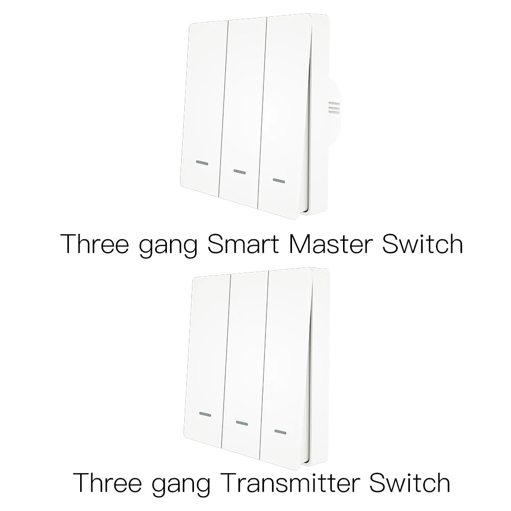 "MOES WiFi Push Button Switch | 2-Way RF433 Wall Transmitter Kit | Smart Life Tuya App Control | Voice Compatible with Alexa & Google Home"