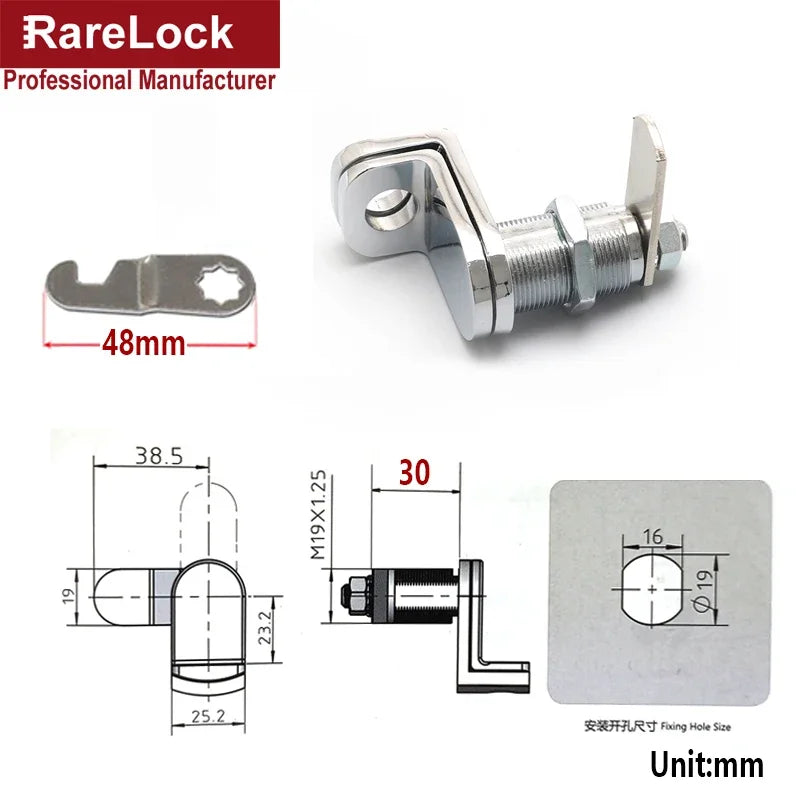 "Cabinet Cam Lock with Padlock | Secure School Lockers, Mailboxes, Storage Boxes & Wardrobes | Rarelock MS579"