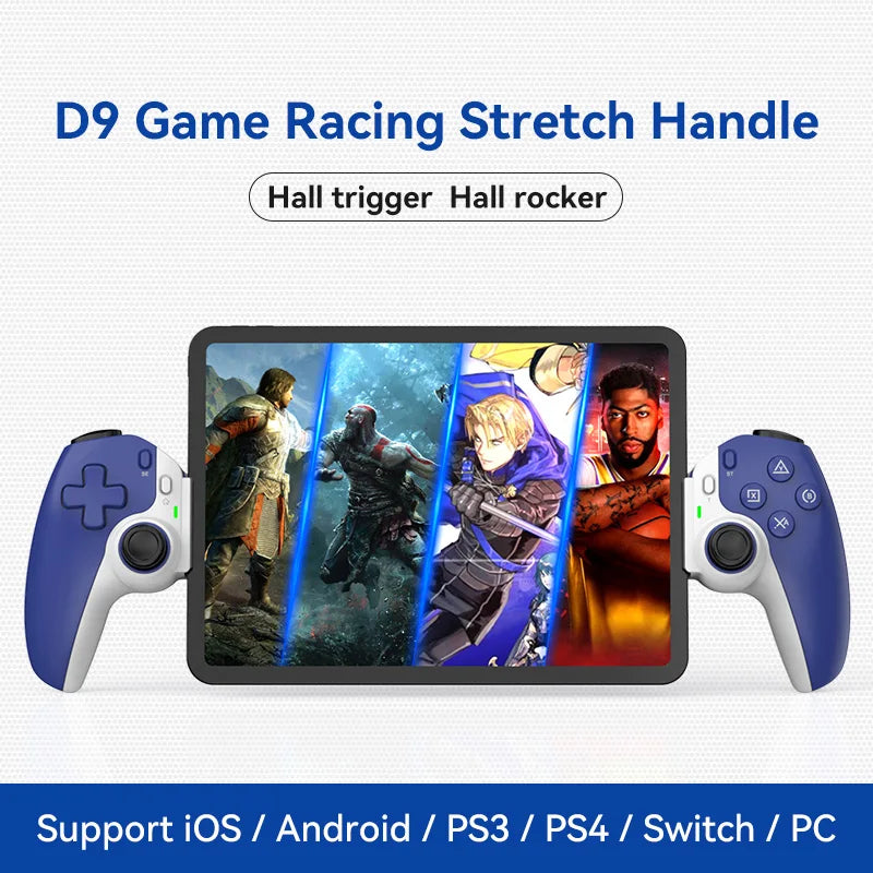 D9 Mobile Game Controller Telescopic Gamepad phone gamepad For Android IOS PS3 PS4 Switch ios  with Turbo/6-axis /Vibration