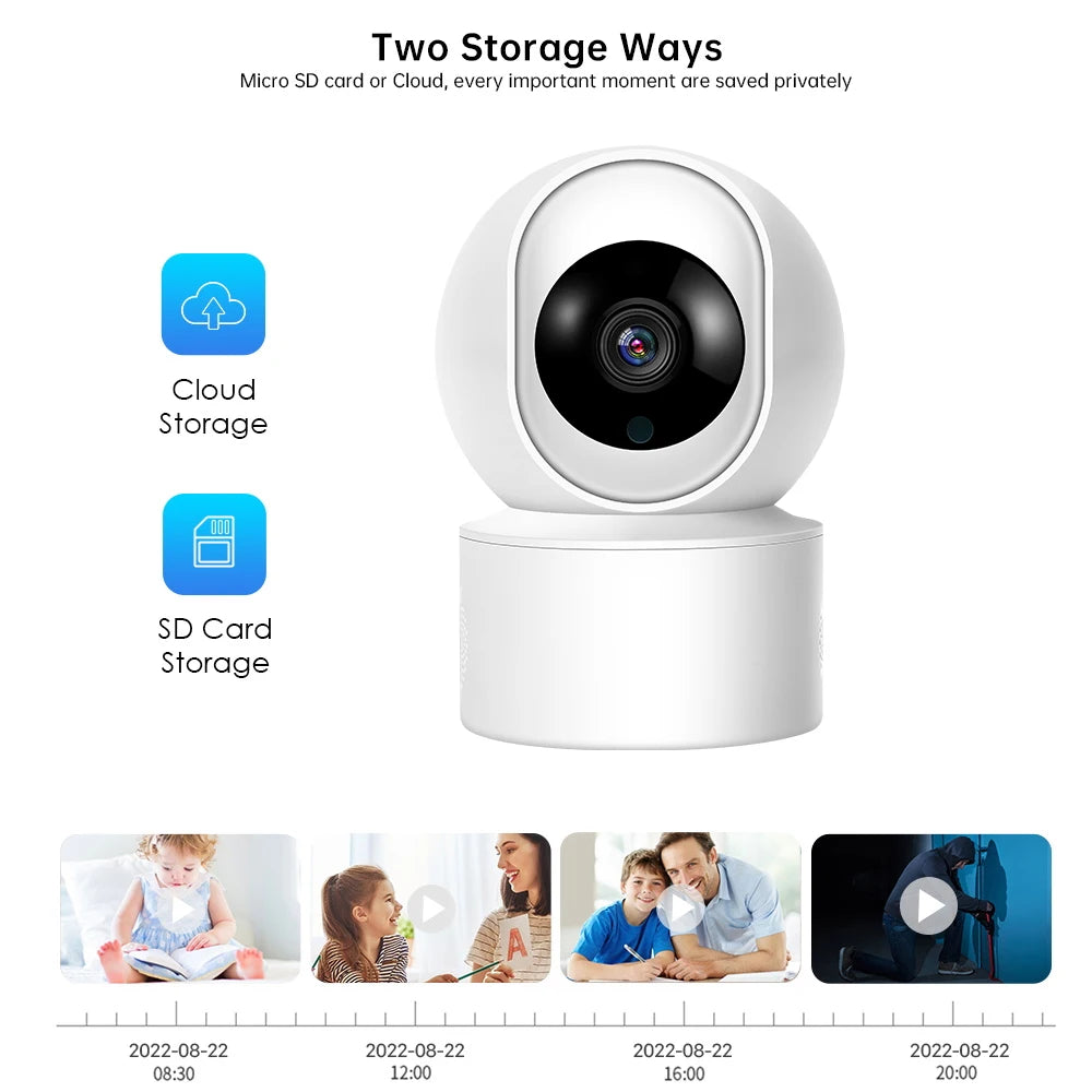 5MP IP WiFi Camera Surveillance Full Color Night Vision Indoor Video Camera Security Automatic Human Tracking Cam Baby Monitor