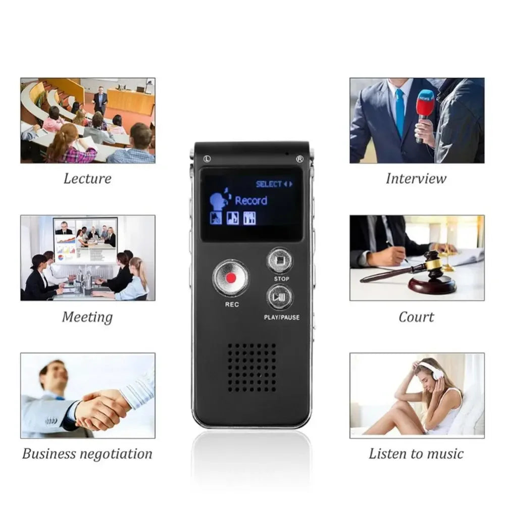 8GB Voice Recorder MP3 Player Mini Sound Audio Recorder Professional Mini USB Flash Drive Recording Dictaphone