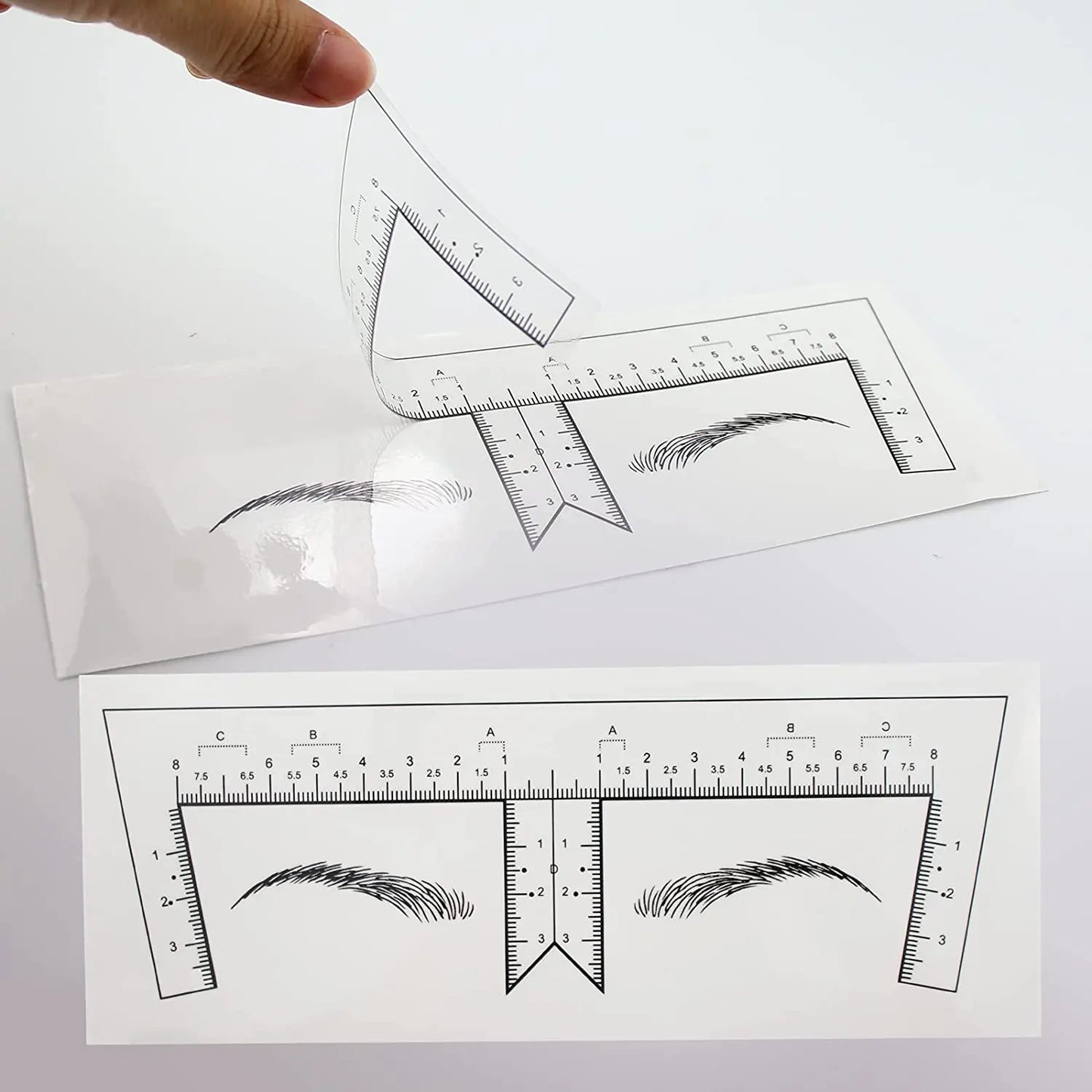 10/20/30pcs Disposable Tattoo Eyebrow Ruler Sticker with Brow Shape Eyebrow Ruler for Permanent Makeup Tools