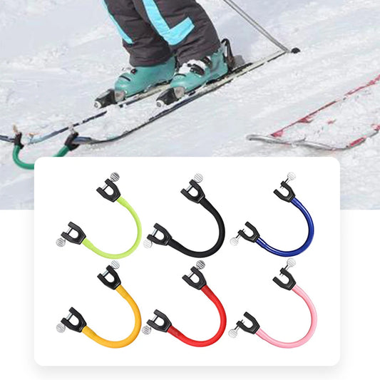 Ski Training Aid For Beginners Stay On Course With Tip Connector Ski Tip Connector Helps Beginners red