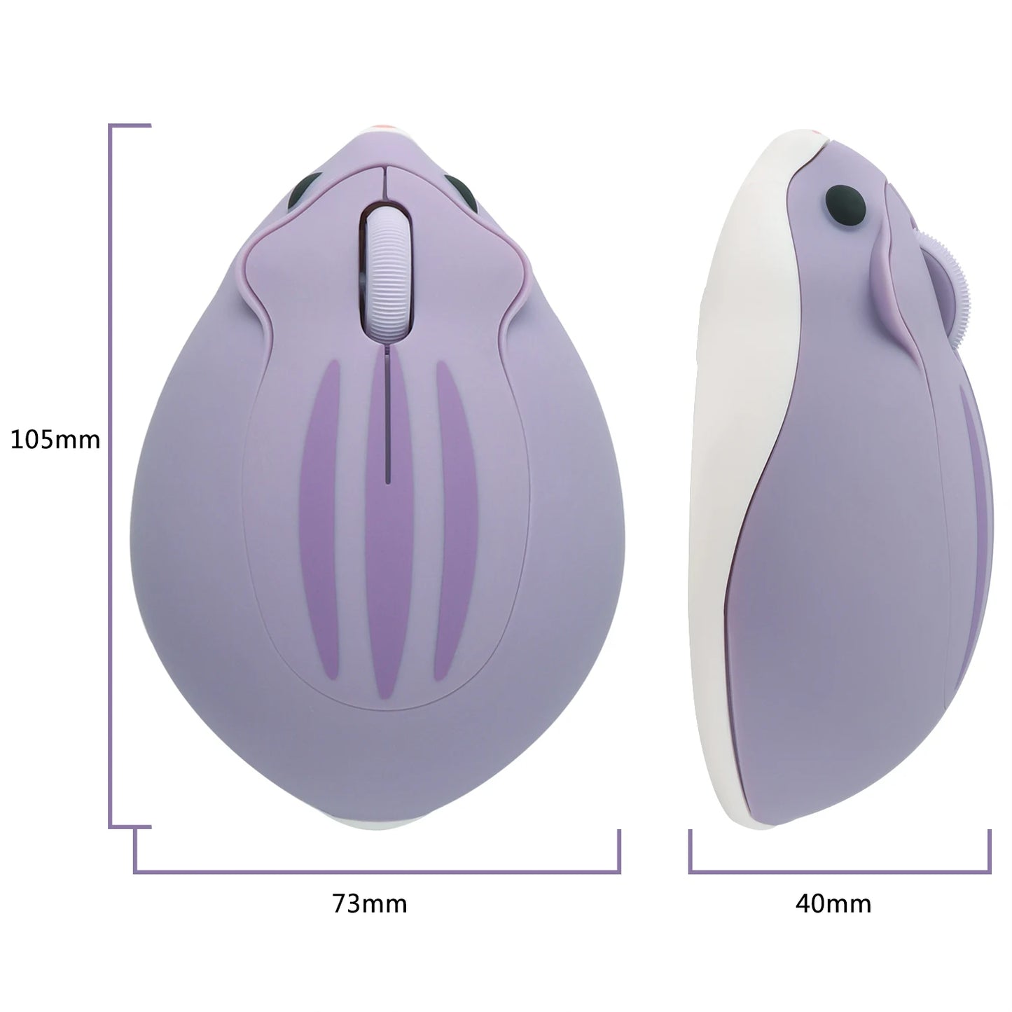 CHUYI 2.4G Wireless Optical Mouse Cute Hamster Cartoon Design Computer Mice Ergonomic Mini 3D Gaming Office Mouse Kid's Gift