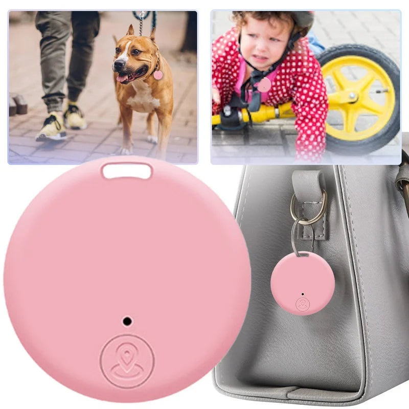 Round Mini GPS Bluetooth 5.0 Tracker Anti-Lost Device For Pet Cats Dogs Kids Key Bag Wallet Universal Tracking Finder Locator