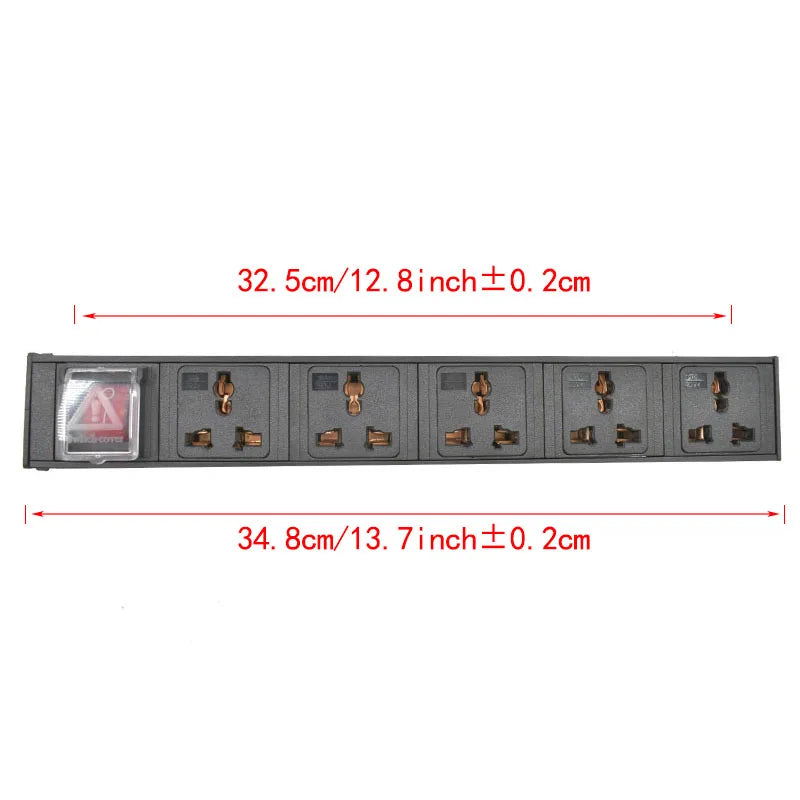 IEC-C14 port PDU power strip 2-9 Unit Universal output socket Network Cabinet Rack Switch wireless Electrical Socket