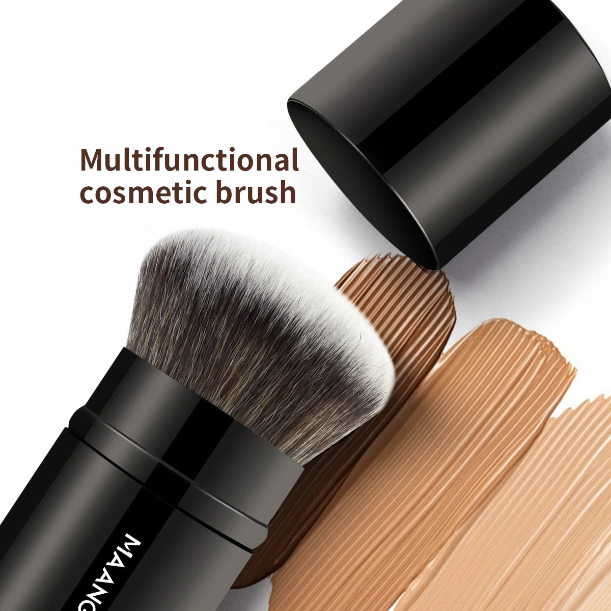 MAANGE 1pcs Retractable Blush Brush Kabuki Foundation Brush Soft Fluffy Powder Contour Makeup Brushes Portable Makeup Tools