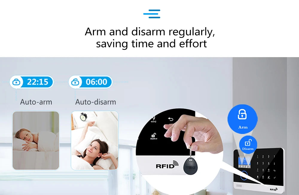 4G GSM Wifi Wireless Home Alarm System Tuya Smart Home Child Safety protection Camera Anti-theft Smart Life App Works with ALexa