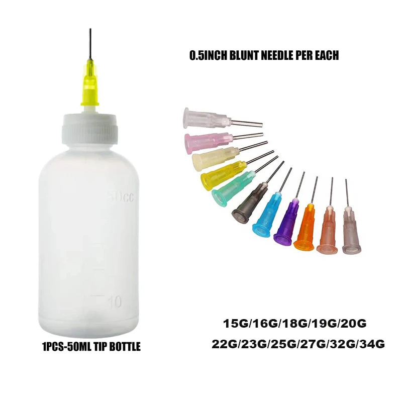 "1 Set Tip Applicator Bottles | Measuring & Watering Tools for Science Labs, Pets, Students, & Glue Applications"