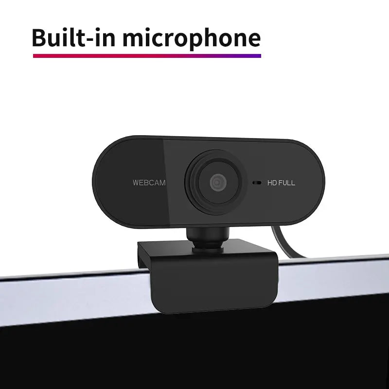 "HD USB Computer Camera with Built-In Microphone | Perfect for Video Calls & Online Meetings"