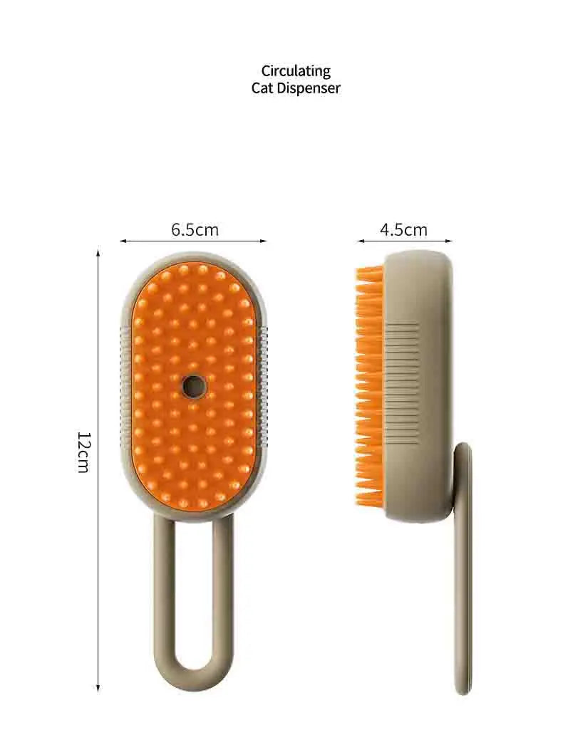 Cat Dog Pet Spray Massage Brush One Button Steam Spray Folding Rotatable Floating Hair Bath Hair Removal Brush Comb