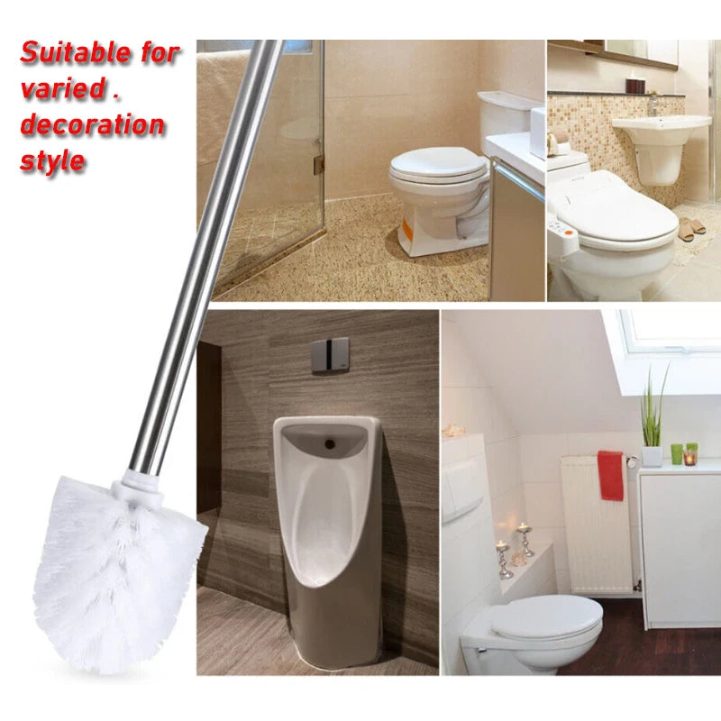 Toilet Articles For Stainless Steel Handle Toilet Brush Suit Household Hanger Frame Cleaning Brush WC-Borstel