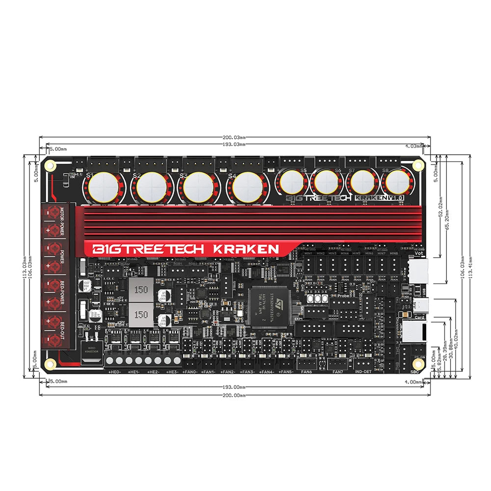 BIGTREETECH Kraken V1.0 Motherboard Onboard TMC2160 3D Printer Parts Upgrade For BTT PI Raspberry Pi Voron 2.4 Voron Trident