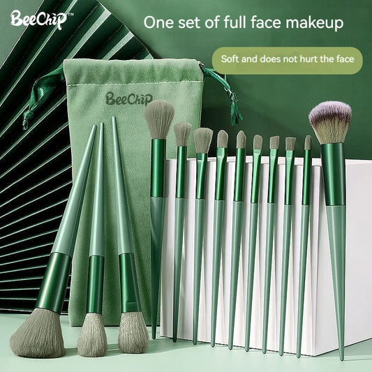 13PCS Makeup Brush Set Eyeshadow Foundation Blush Blending Beauty Brushes Soft & No Poking The Eyelids High Quality Makeup Tools