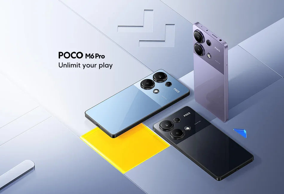 POCO M6 Pro Global Version 64MP Triple Camera with OIS Helio G99 Ultra 67W turbo charging 120Hz Flow AMOLED