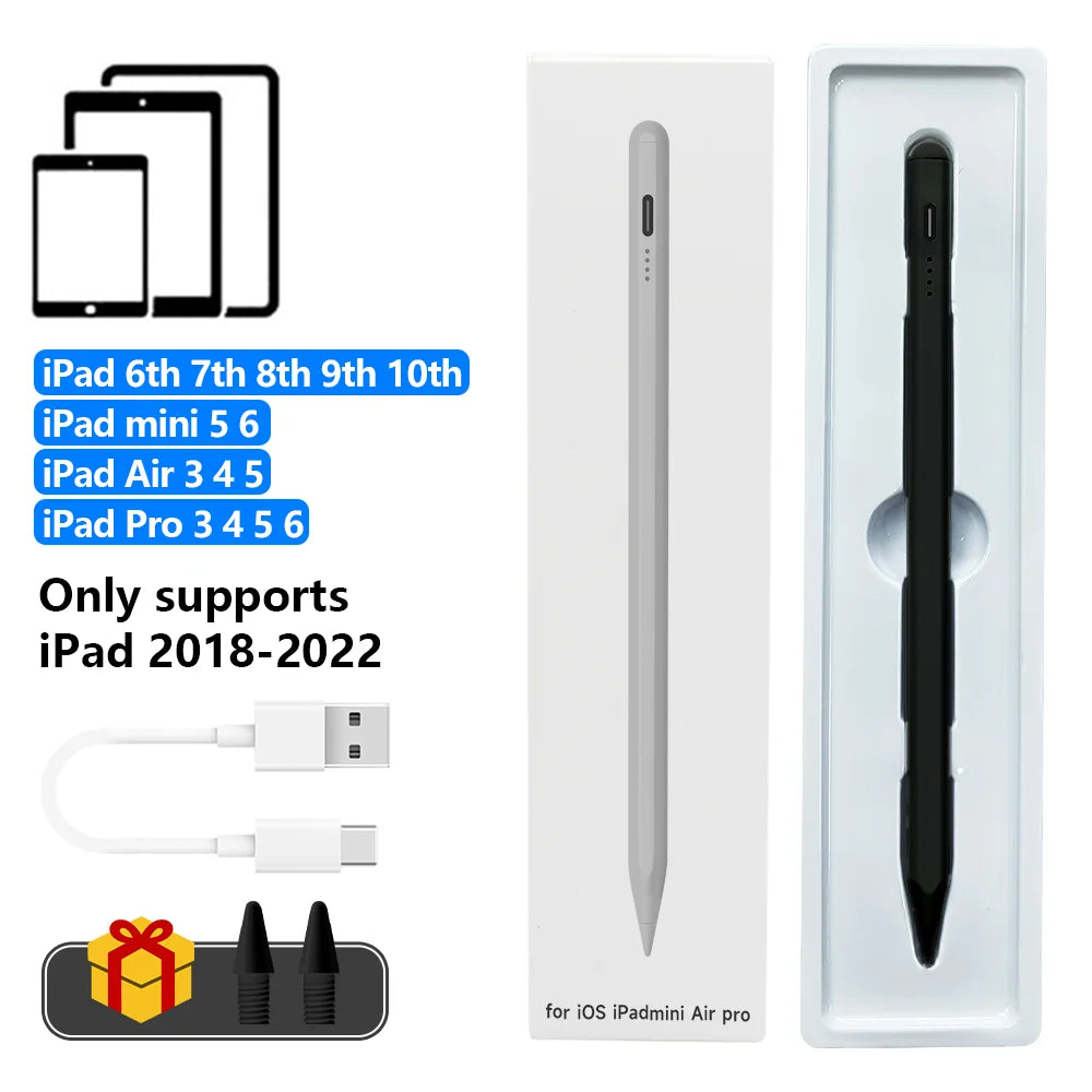 "Palm Rejection Stylus for iPad | Apple Pencil Alternative for Pro, Air, Mini | Compatible with 1st & 2nd Generation iPads | Perfect for Note-Taking & Drawing"