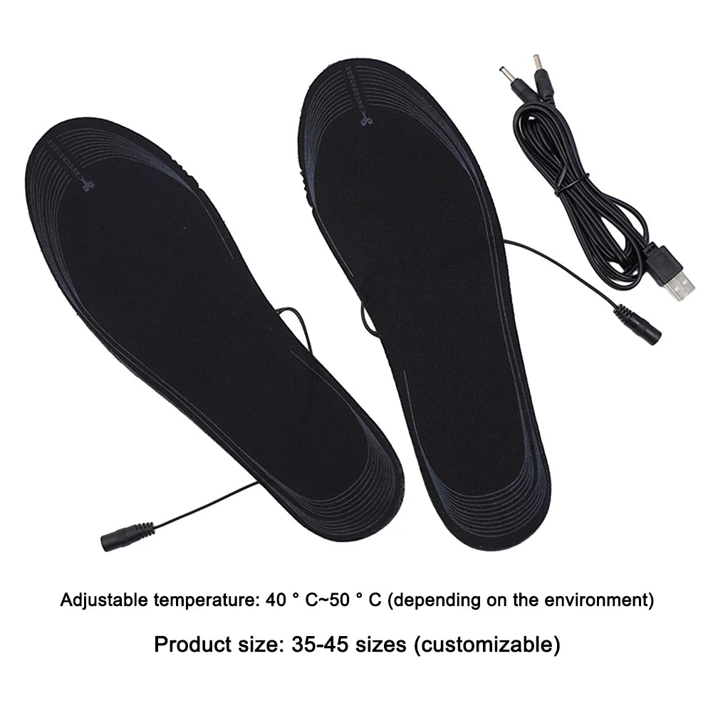 Electric Heating Insoles Foot Warmer 2000mAh Rechargeable Remote Control Heated Shoes Insoles Winter Outdoor Thermal Insoles Pad