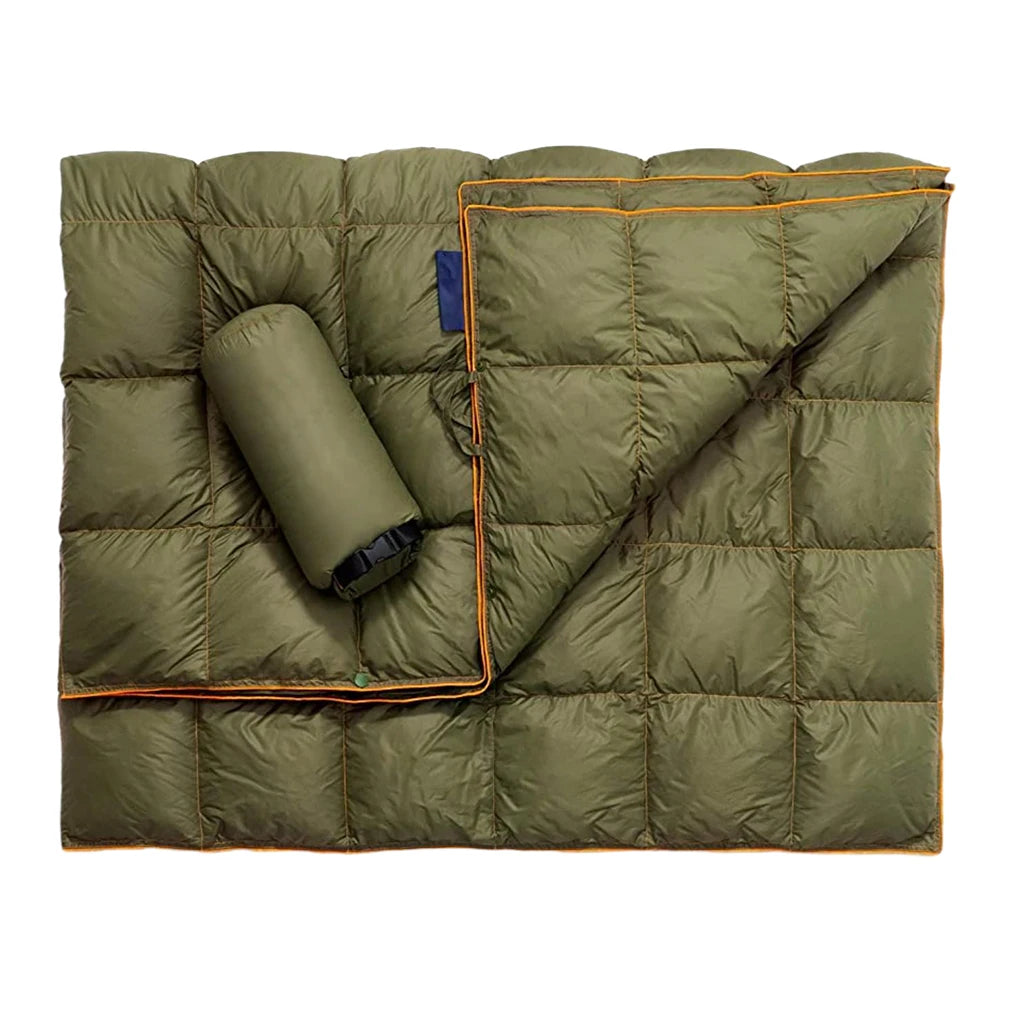 Stay Cozy Anywhere Outdoor Travel Blanket For Cold Weather Down Camping Blanket Wearable Waterproof grey