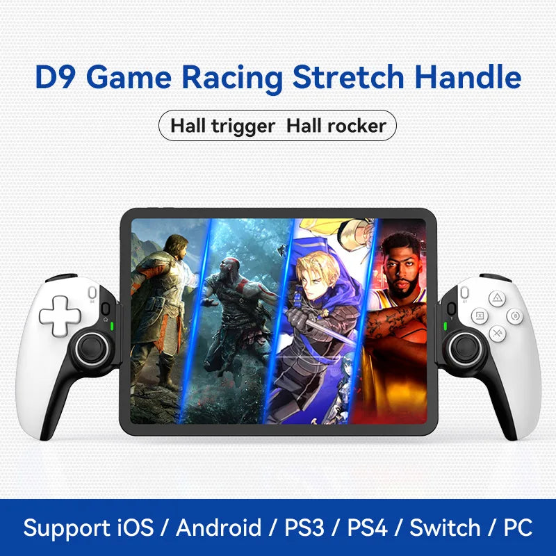 D9 Mobile Game Controller Telescopic Gamepad phone gamepad For Android IOS PS3 PS4 Switch ios  with Turbo/6-axis /Vibration